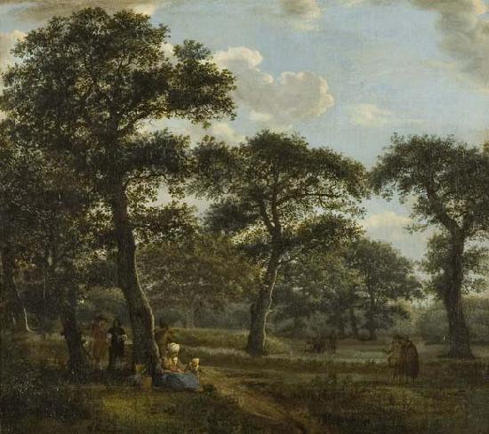 Jan van der Heyden Figures Resting and Promenading in an Oak Forest Germany oil painting art